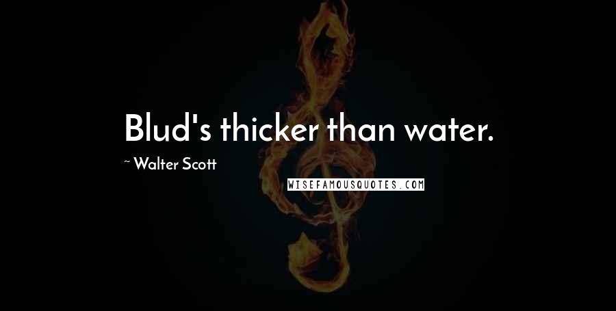 Walter Scott Quotes: Blud's thicker than water.