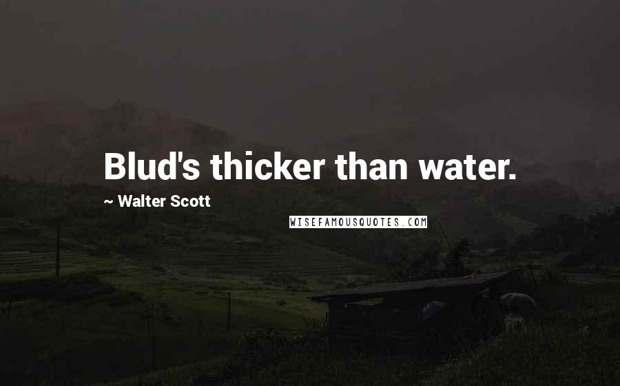 Walter Scott Quotes: Blud's thicker than water.