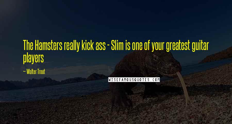 Walter Trout Quotes: The Hamsters really kick ass - Slim is one of your greatest guitar players