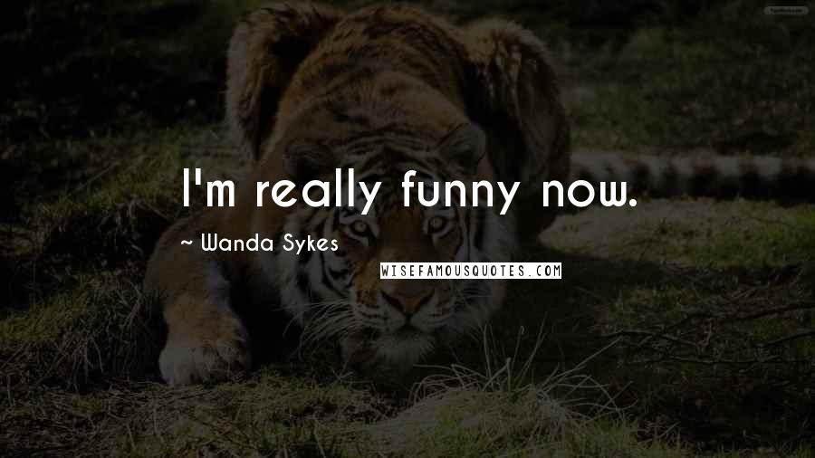 Wanda Sykes Quotes: I'm really funny now.