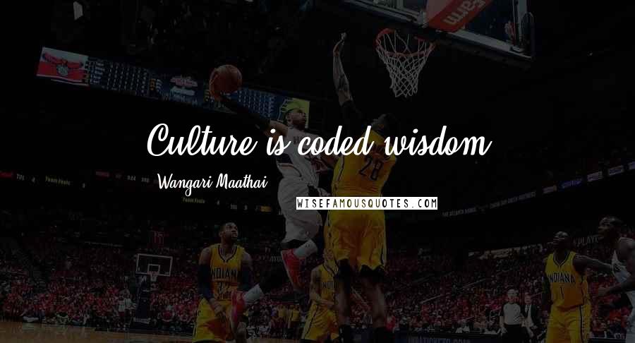 Wangari Maathai Quotes: Culture is coded wisdom