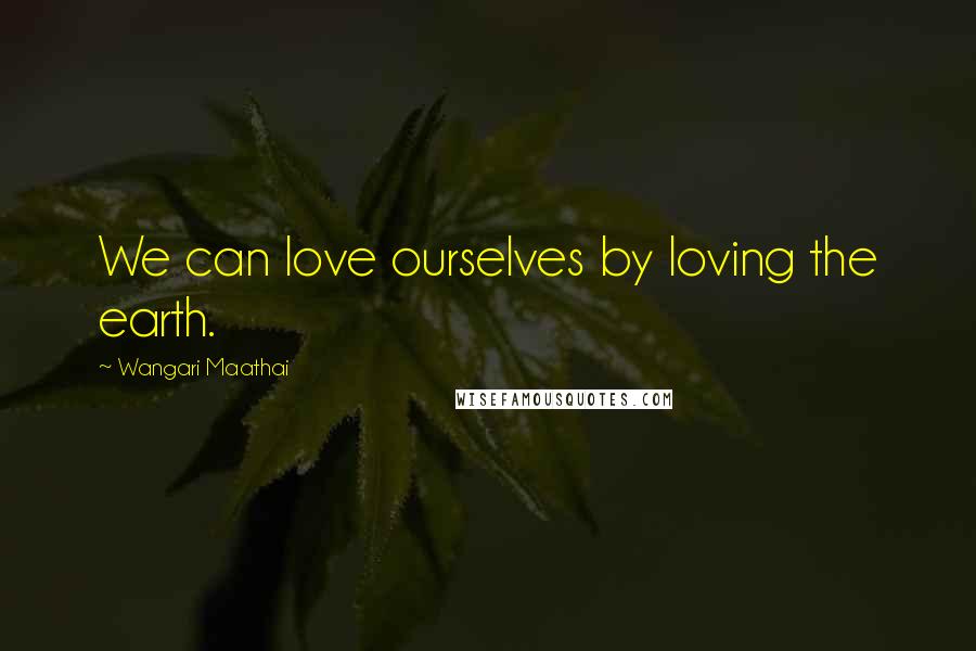 Wangari Maathai Quotes: We can love ourselves by loving the earth.