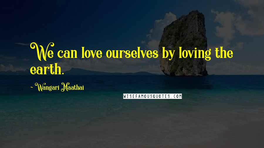 Wangari Maathai Quotes: We can love ourselves by loving the earth.