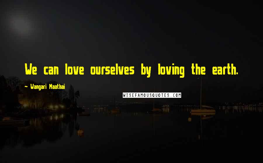 Wangari Maathai Quotes: We can love ourselves by loving the earth.