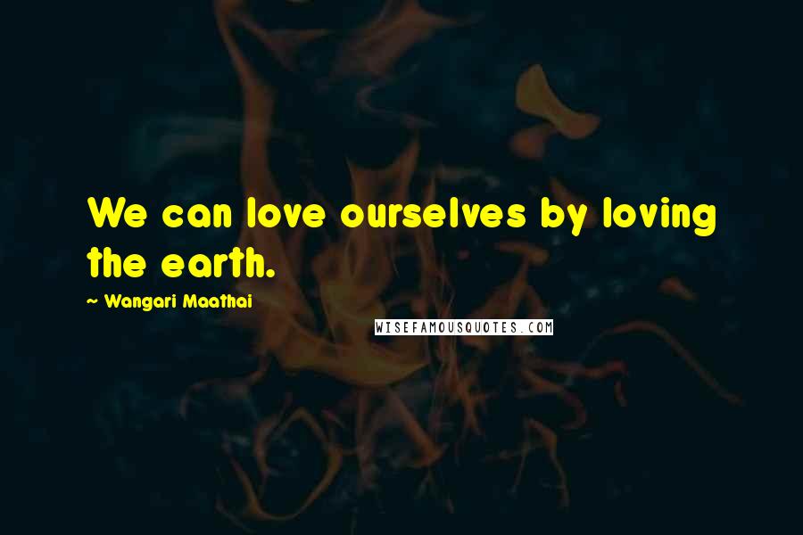 Wangari Maathai Quotes: We can love ourselves by loving the earth.