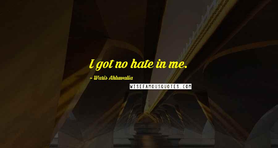 Waris Ahluwalia Quotes: I got no hate in me.