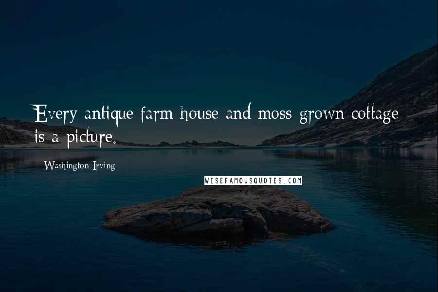 Washington Irving Quotes: Every antique farm-house and moss-grown cottage is a picture.