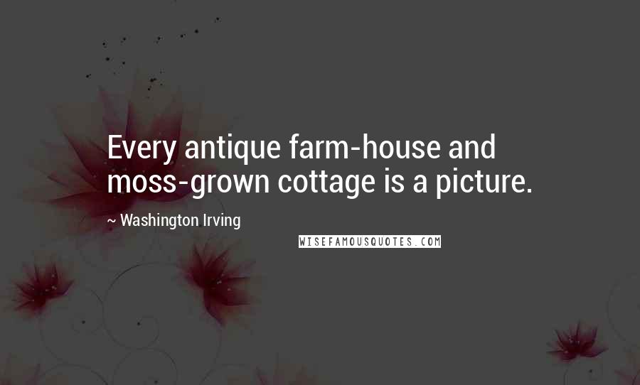 Washington Irving Quotes: Every antique farm-house and moss-grown cottage is a picture.