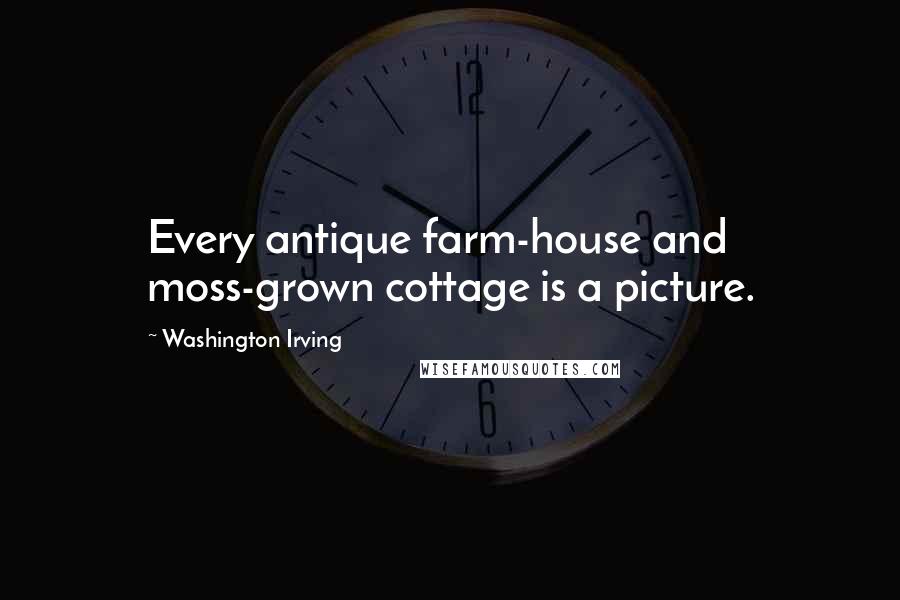 Washington Irving Quotes: Every antique farm-house and moss-grown cottage is a picture.