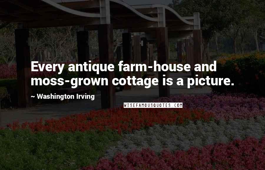 Washington Irving Quotes: Every antique farm-house and moss-grown cottage is a picture.