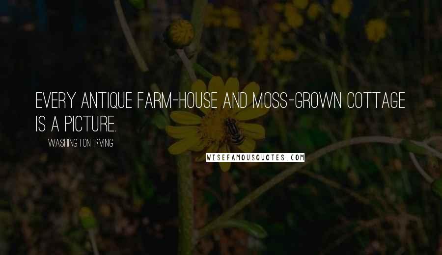 Washington Irving Quotes: Every antique farm-house and moss-grown cottage is a picture.