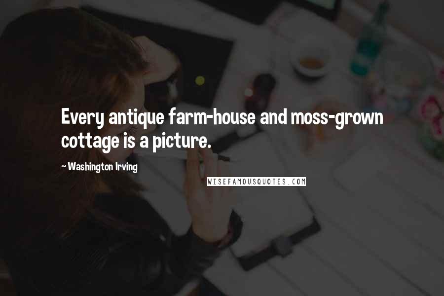 Washington Irving Quotes: Every antique farm-house and moss-grown cottage is a picture.