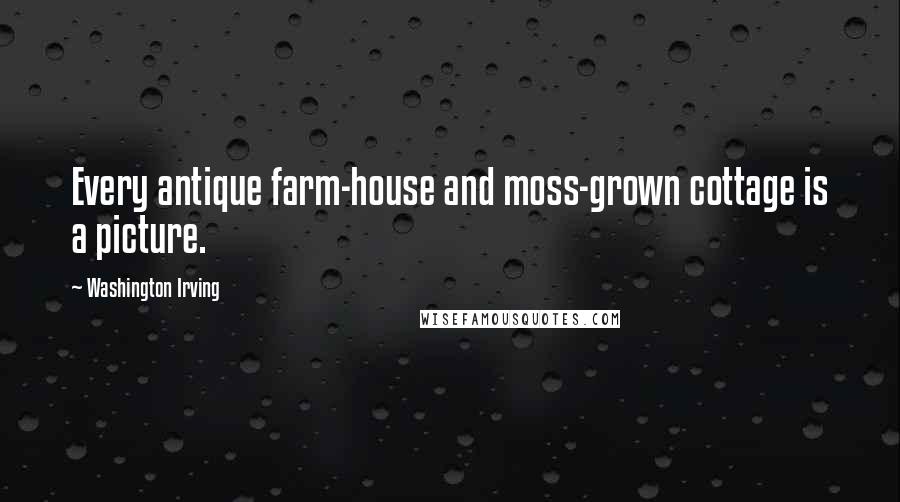 Washington Irving Quotes: Every antique farm-house and moss-grown cottage is a picture.