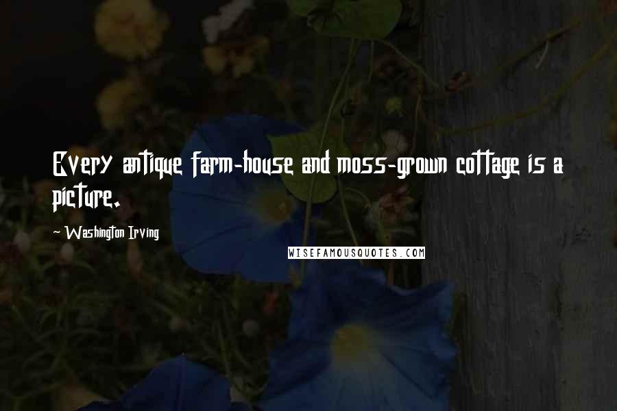 Washington Irving Quotes: Every antique farm-house and moss-grown cottage is a picture.