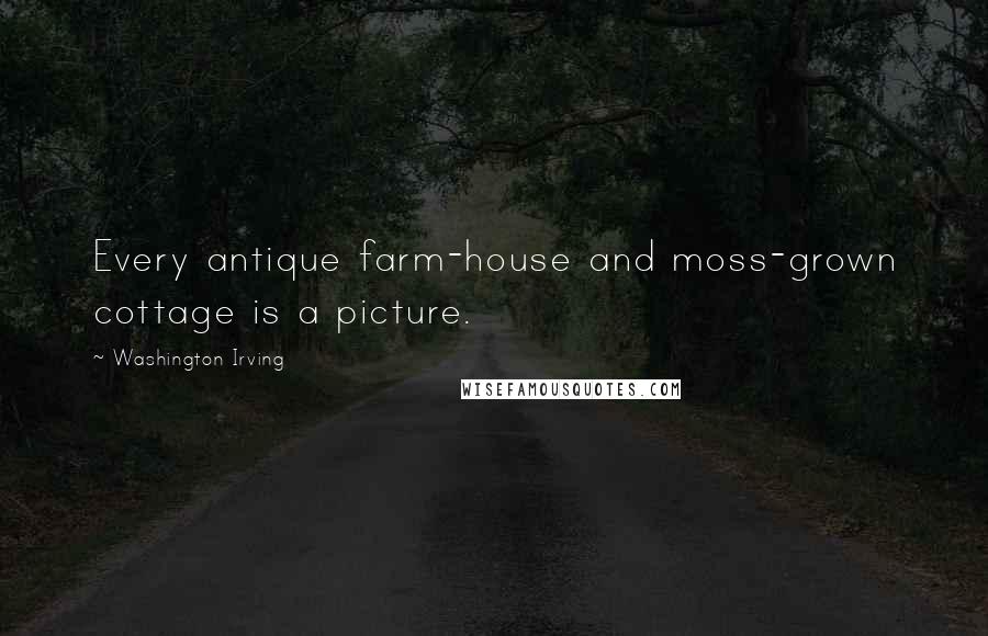 Washington Irving Quotes: Every antique farm-house and moss-grown cottage is a picture.