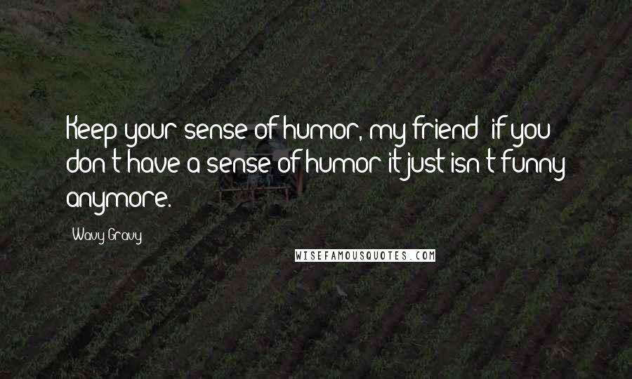 Wavy Gravy Quotes: Keep your sense of humor, my friend; if you don't have a sense of humor it just isn't funny anymore.