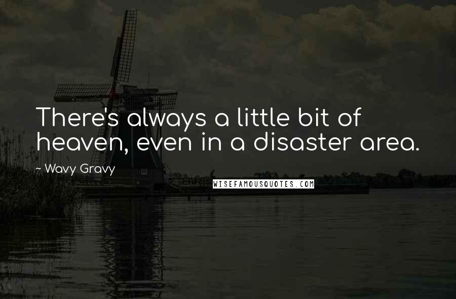 Wavy Gravy Quotes: There's always a little bit of heaven, even in a disaster area.