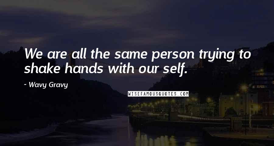 Wavy Gravy Quotes: We are all the same person trying to shake hands with our self.