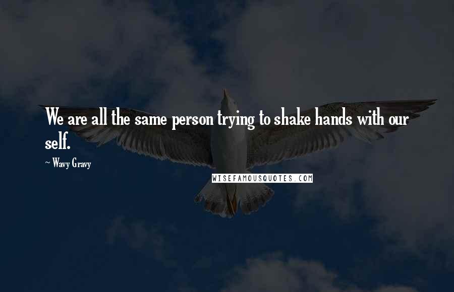 Wavy Gravy Quotes: We are all the same person trying to shake hands with our self.