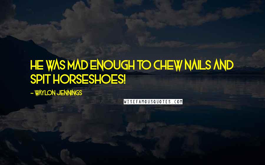 Waylon Jennings Quotes: He was mad enough to chew nails and spit horseshoes!