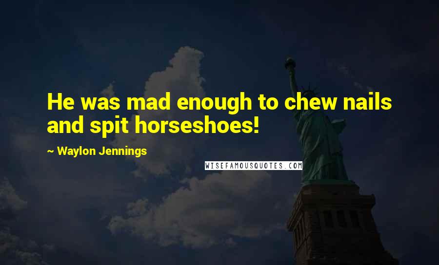 Waylon Jennings Quotes: He was mad enough to chew nails and spit horseshoes!