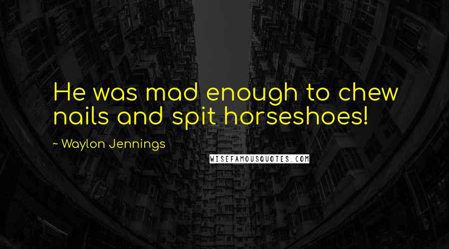 Waylon Jennings Quotes: He was mad enough to chew nails and spit horseshoes!