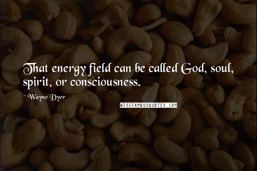 Wayne Dyer Quotes: That energy field can be called God, soul, spirit, or consciousness.