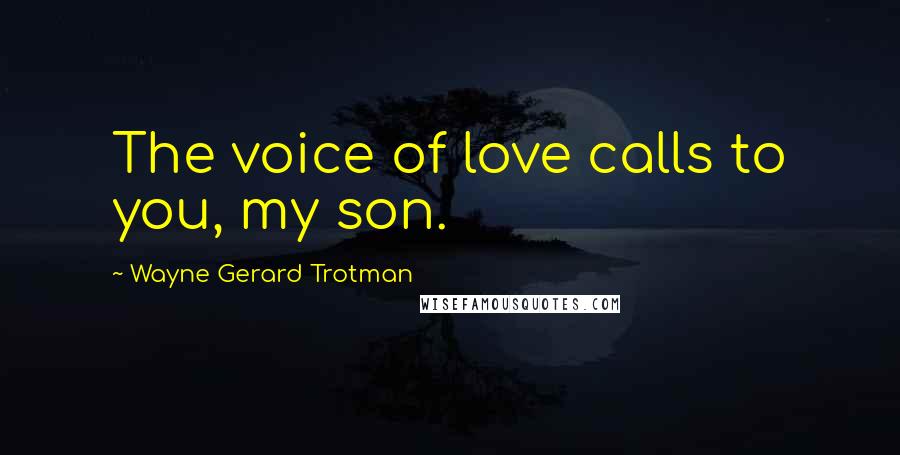 Wayne Gerard Trotman Quotes: The voice of love calls to you, my son.