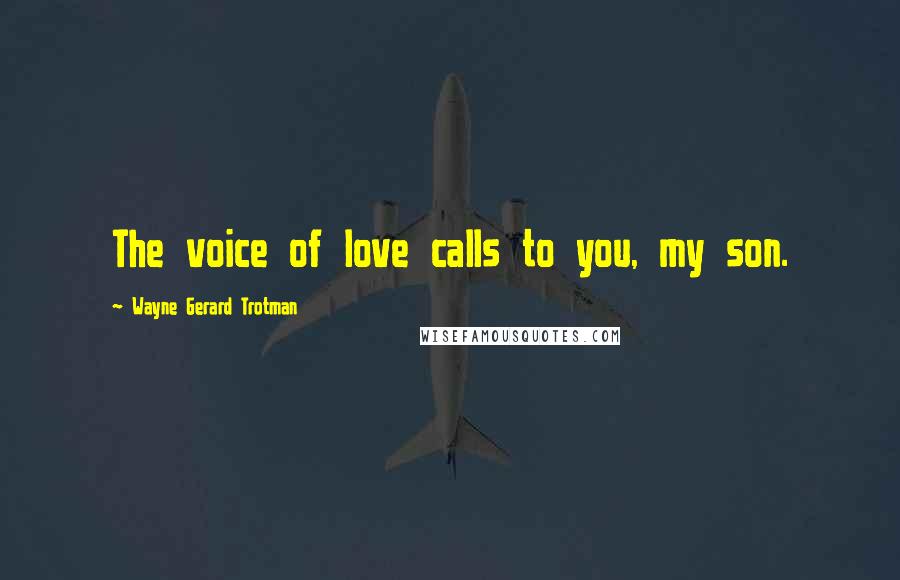 Wayne Gerard Trotman Quotes: The voice of love calls to you, my son.