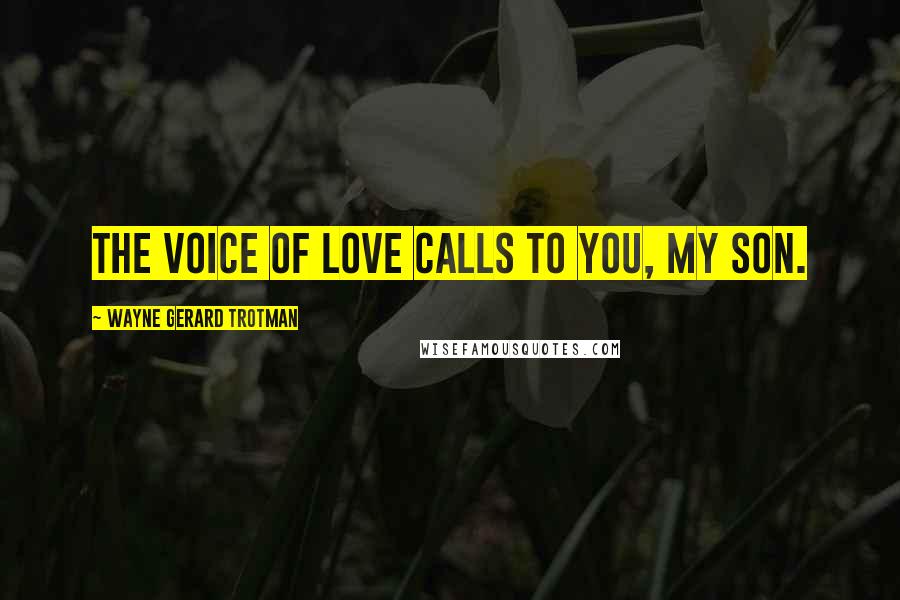 Wayne Gerard Trotman Quotes: The voice of love calls to you, my son.