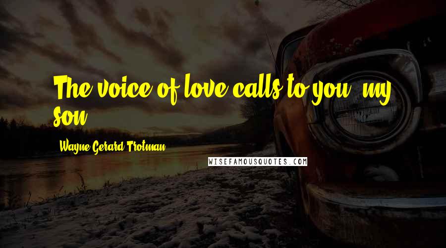 Wayne Gerard Trotman Quotes: The voice of love calls to you, my son.