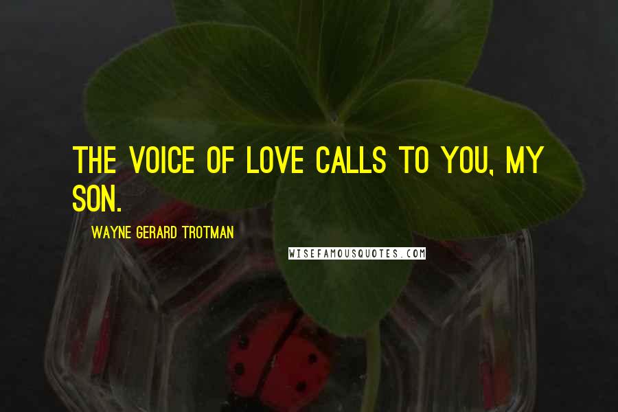 Wayne Gerard Trotman Quotes: The voice of love calls to you, my son.