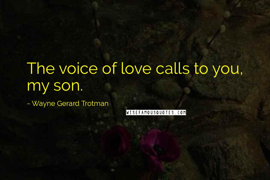 Wayne Gerard Trotman Quotes: The voice of love calls to you, my son.