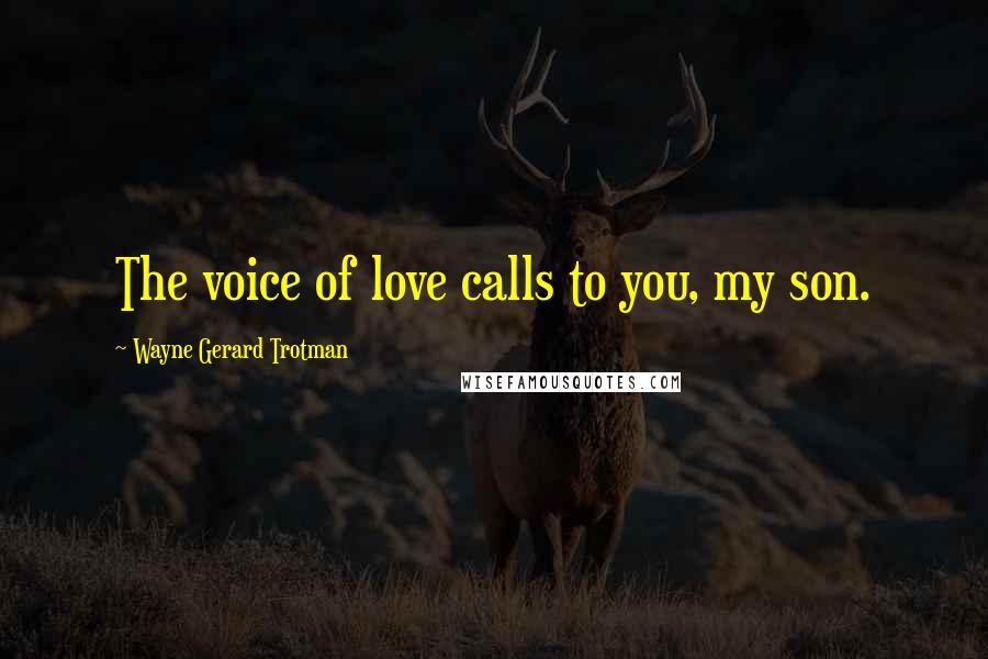 Wayne Gerard Trotman Quotes: The voice of love calls to you, my son.