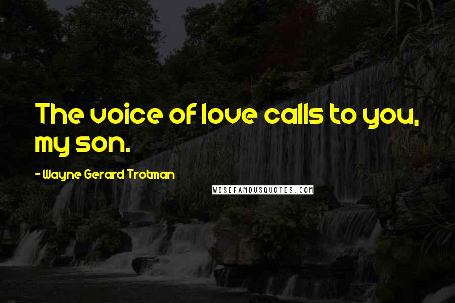 Wayne Gerard Trotman Quotes: The voice of love calls to you, my son.