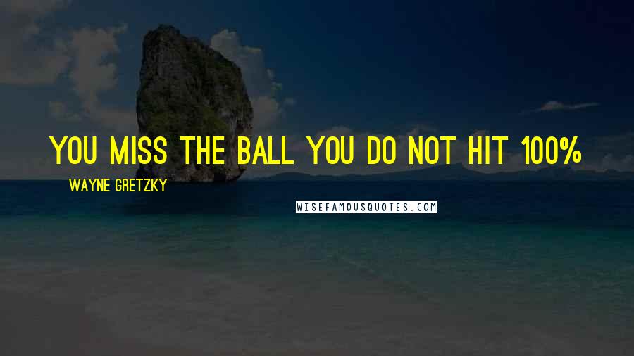 Wayne Gretzky Quotes: You miss the ball you do not hit 100%