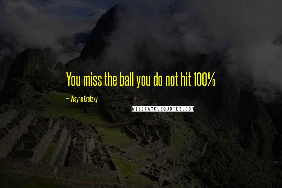 Wayne Gretzky Quotes: You miss the ball you do not hit 100%