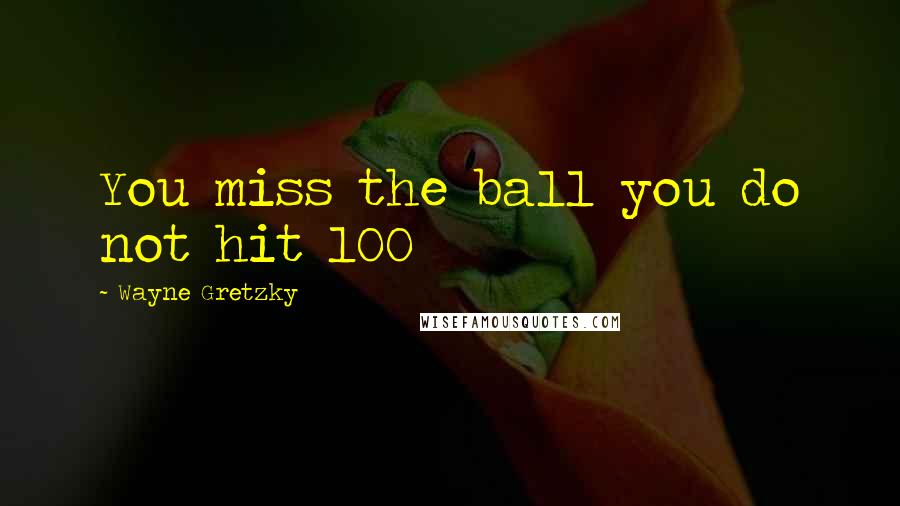 Wayne Gretzky Quotes: You miss the ball you do not hit 100%