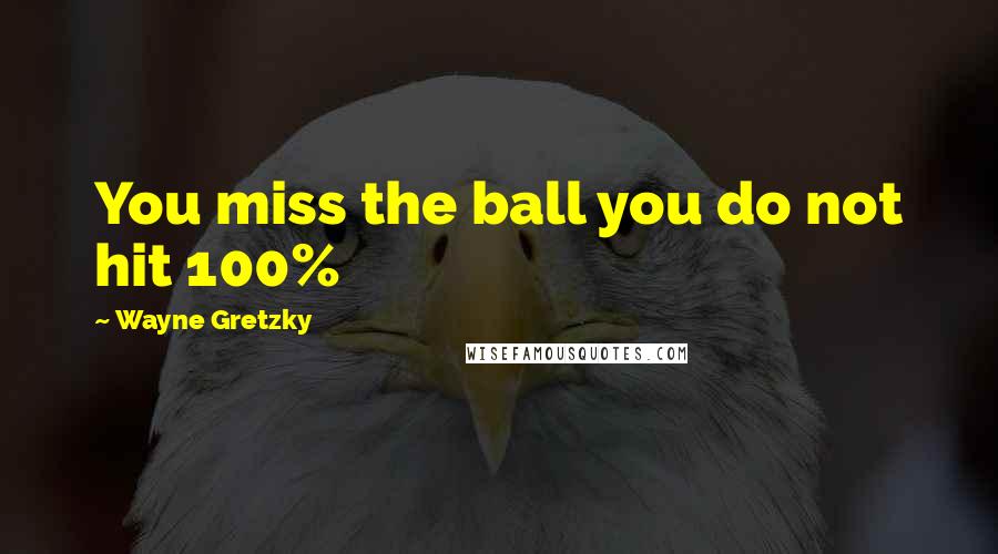 Wayne Gretzky Quotes: You miss the ball you do not hit 100%