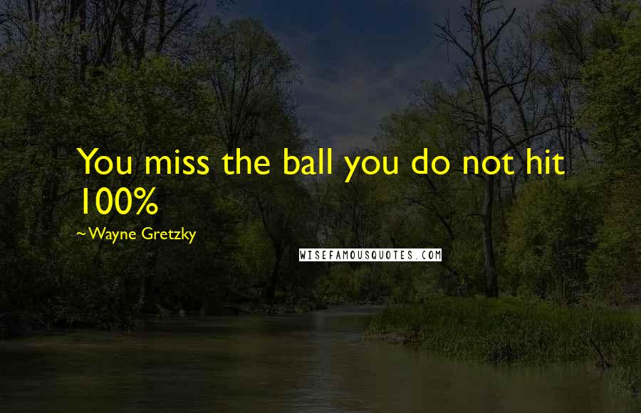 Wayne Gretzky Quotes: You miss the ball you do not hit 100%