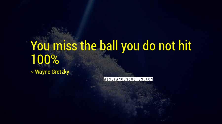 Wayne Gretzky Quotes: You miss the ball you do not hit 100%