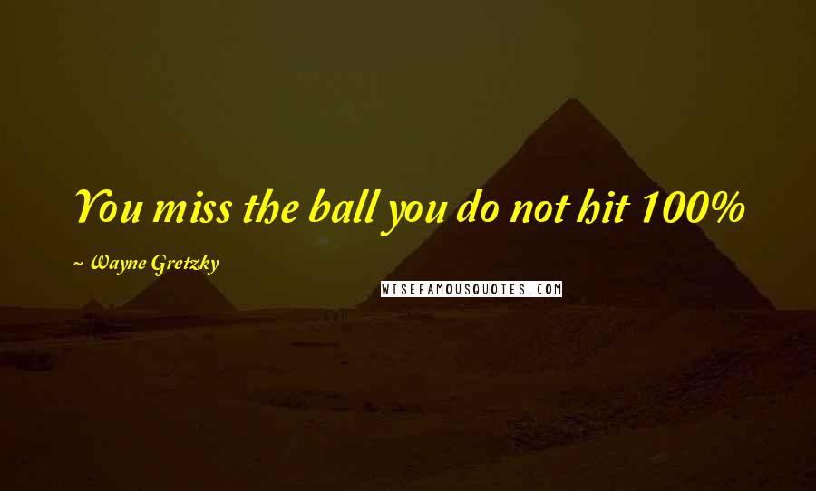 Wayne Gretzky Quotes: You miss the ball you do not hit 100%