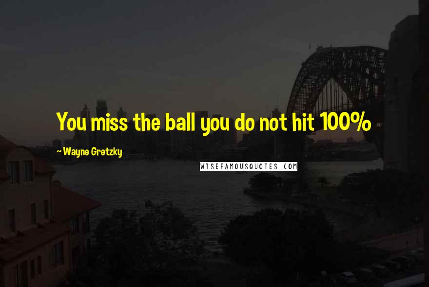 Wayne Gretzky Quotes: You miss the ball you do not hit 100%