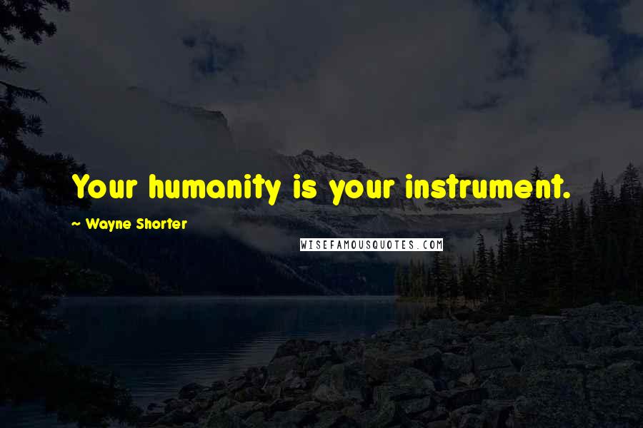 Wayne Shorter Quotes: Your humanity is your instrument.