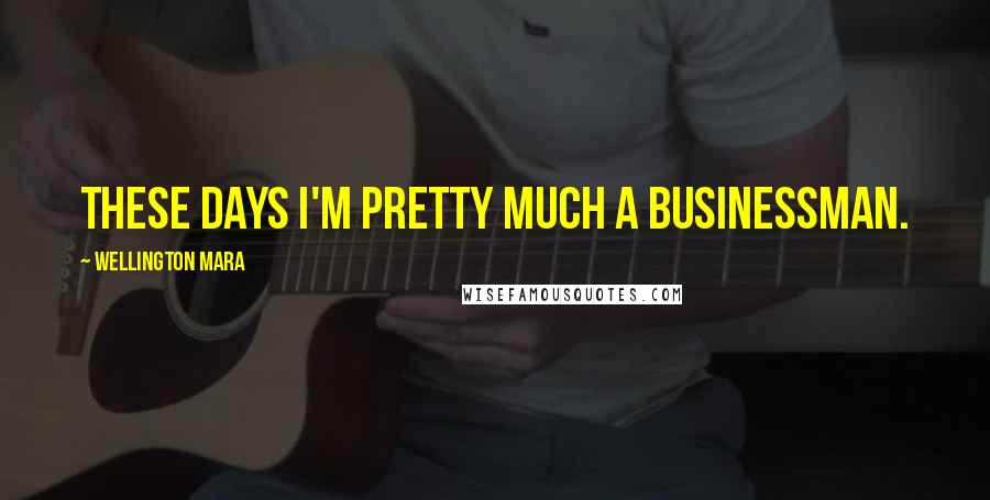 Wellington Mara Quotes: These days I'm pretty much a businessman.