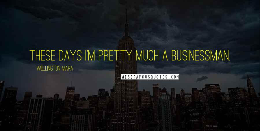 Wellington Mara Quotes: These days I'm pretty much a businessman.
