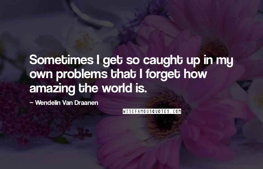 Wendelin Van Draanen Quotes: Sometimes I get so caught up in my own problems that I forget how amazing the world is.