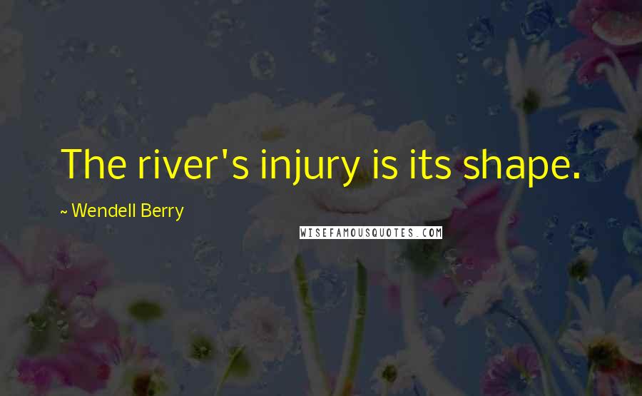 Wendell Berry Quotes: The river's injury is its shape.