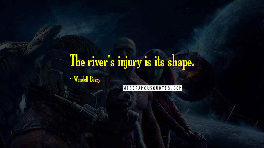Wendell Berry Quotes: The river's injury is its shape.