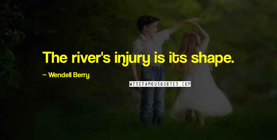 Wendell Berry Quotes: The river's injury is its shape.
